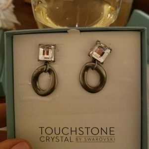 Touchstone Emerald cut earrings